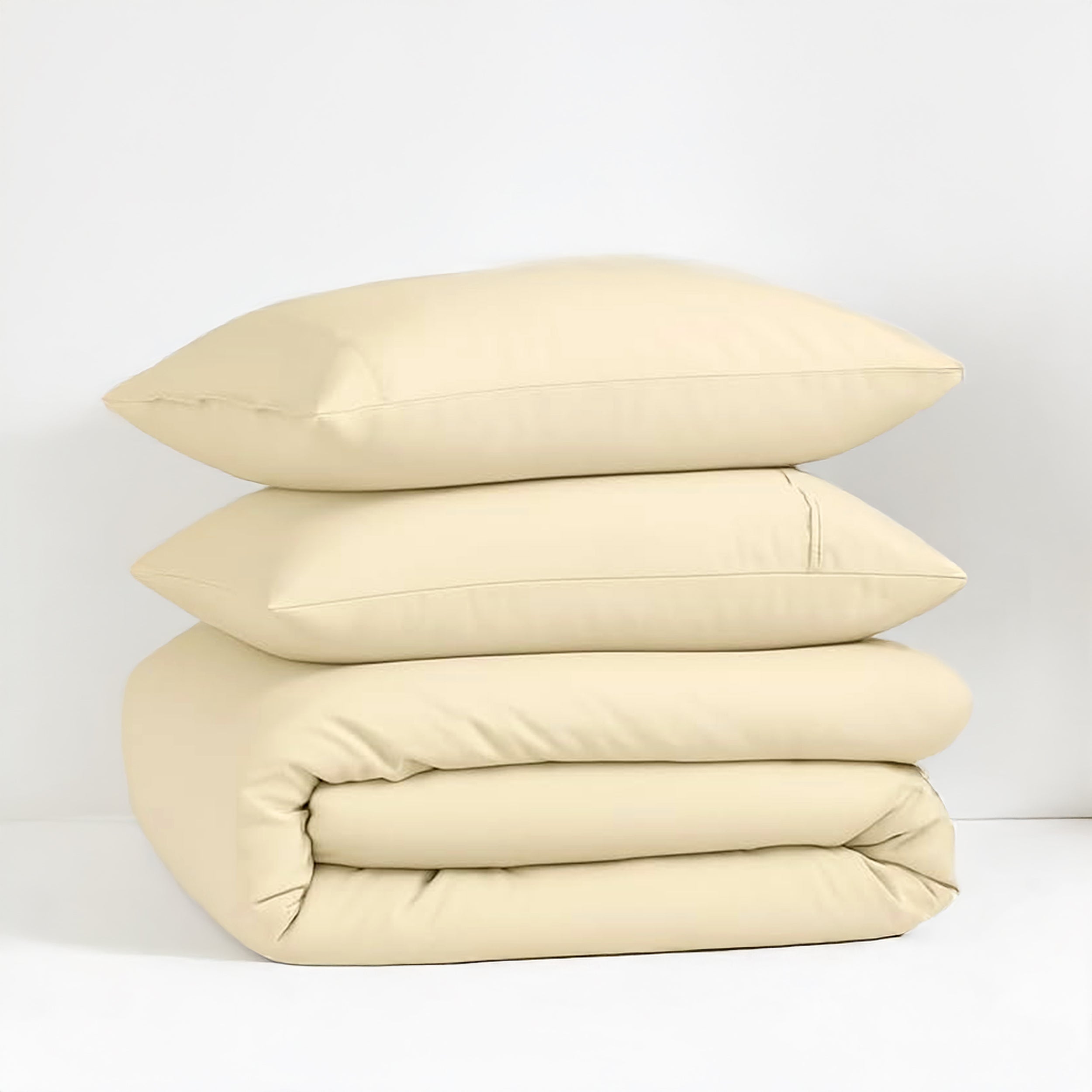 100% Organic Washed Cotton Quilt Cover Set - Vanilla